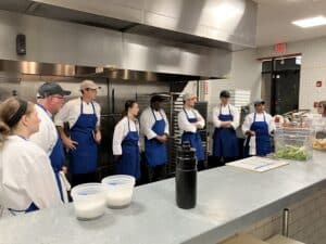 Group of culinary students