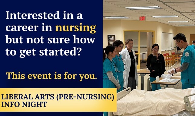 July 23 2026 Liberal Arts (Pre-Nursing) Info Night details